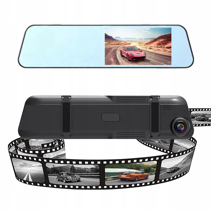 REJESTRATOR JAZDY KAMERA SAMOCHODOWA + COFANIA LUSTERKO DOTYK FULL HD LEMON Zasilanie gniazdo zapalniczki samochodowej USB