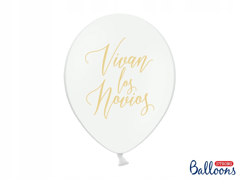 

Balony 30cm Vivan los Novios Pastel biały 50 szt
