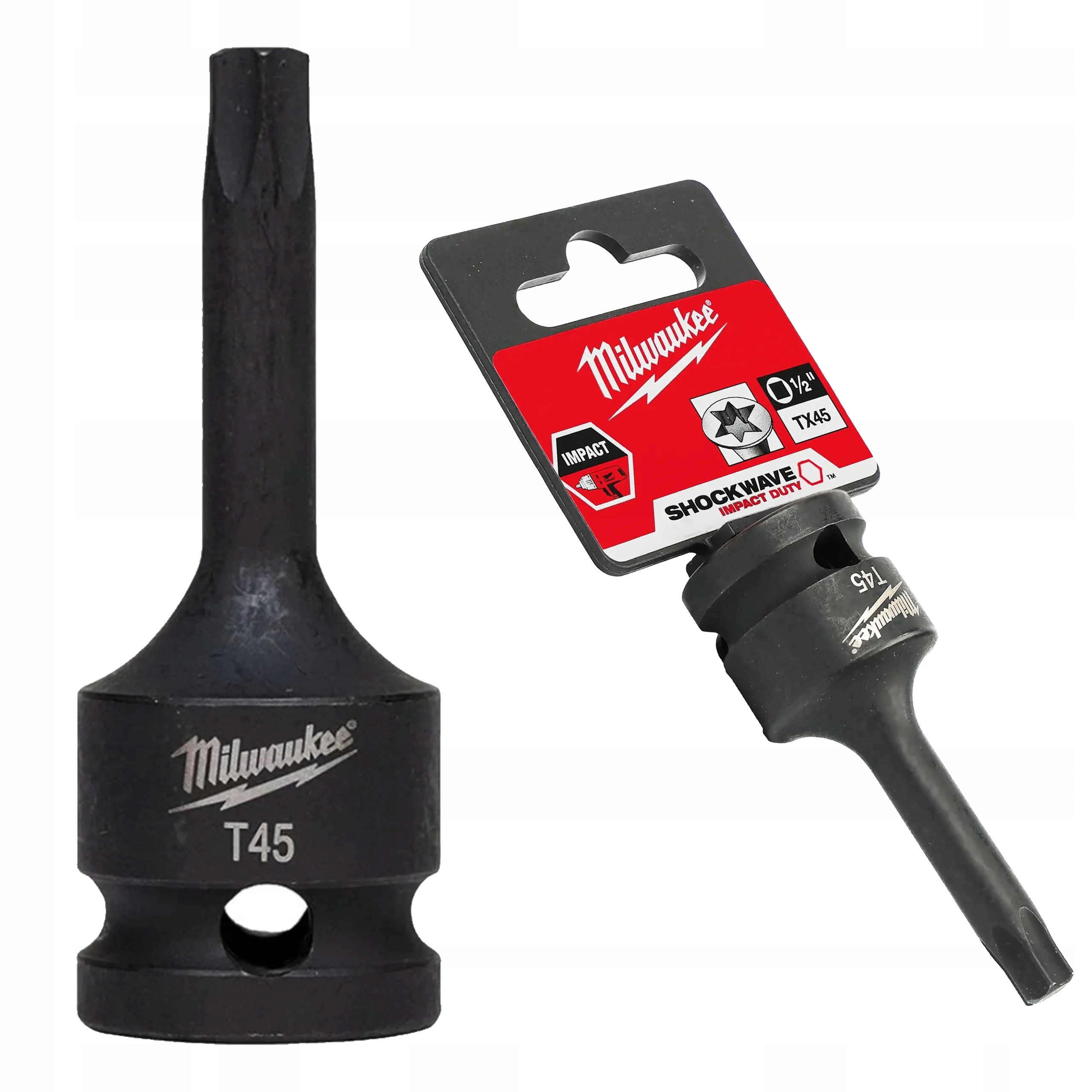 Nasadka udarowa Tx 1/2" z końcówką bita TX45 Milwaukee Shockwave