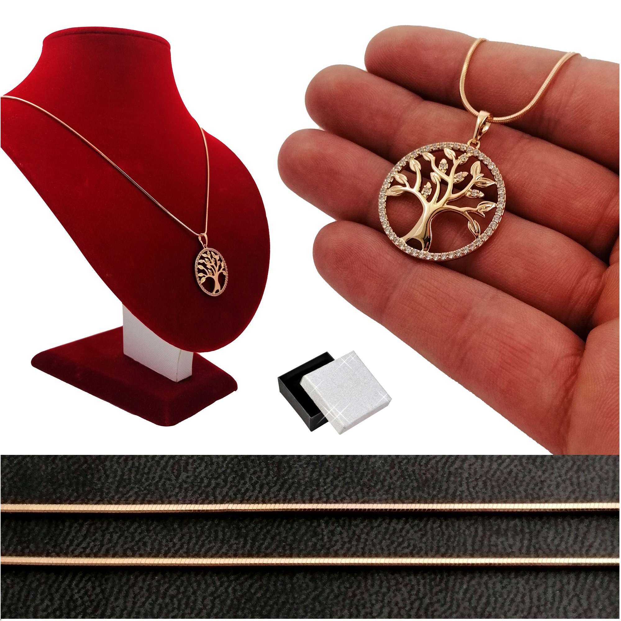 

Złoty Naszyjnik Drzewko Szczęścia 18K 50CM Prrezen