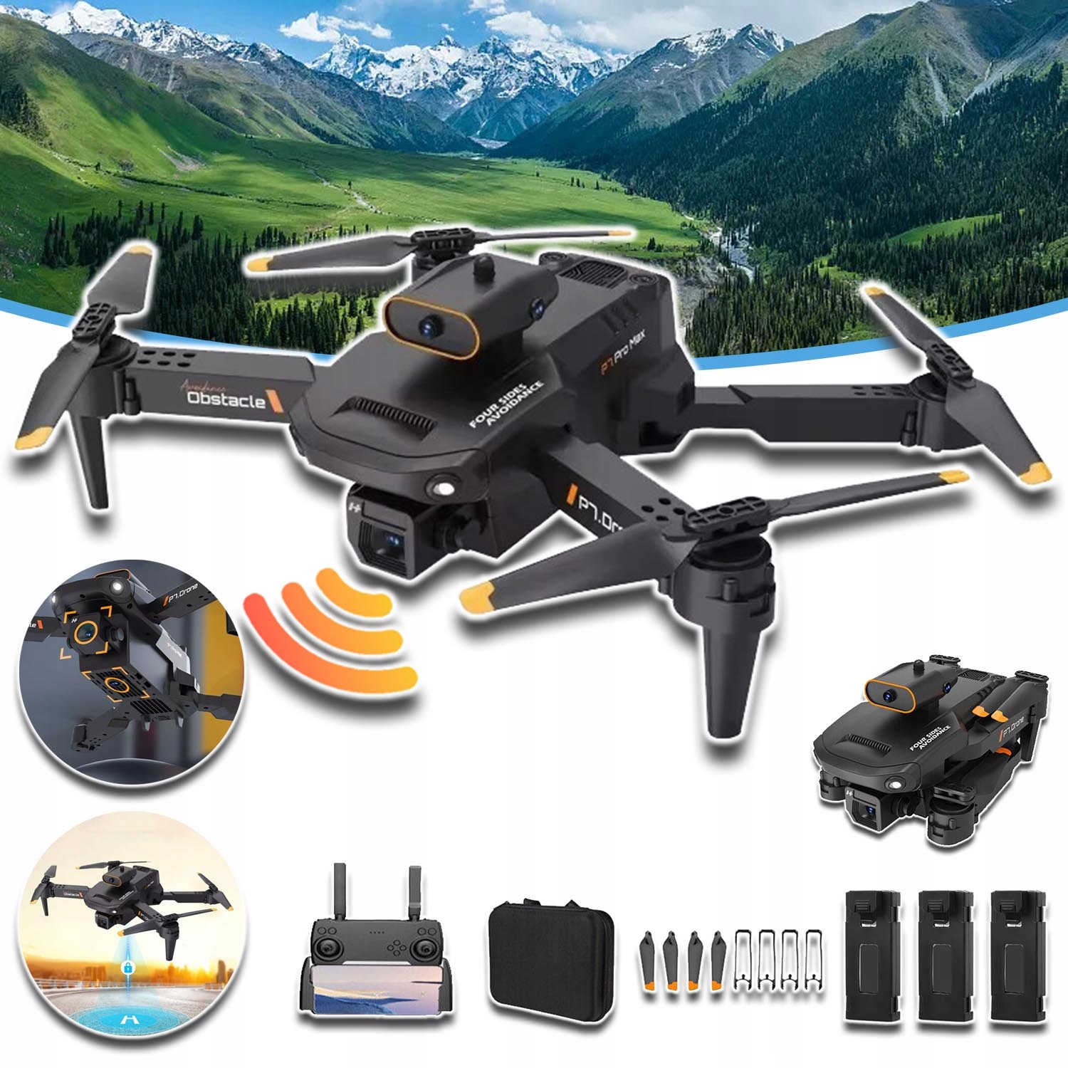 Dron S 2 Kamerami Pro Začátečníky Se 3 Bateriemi, Vyhýbání Se Překážkám