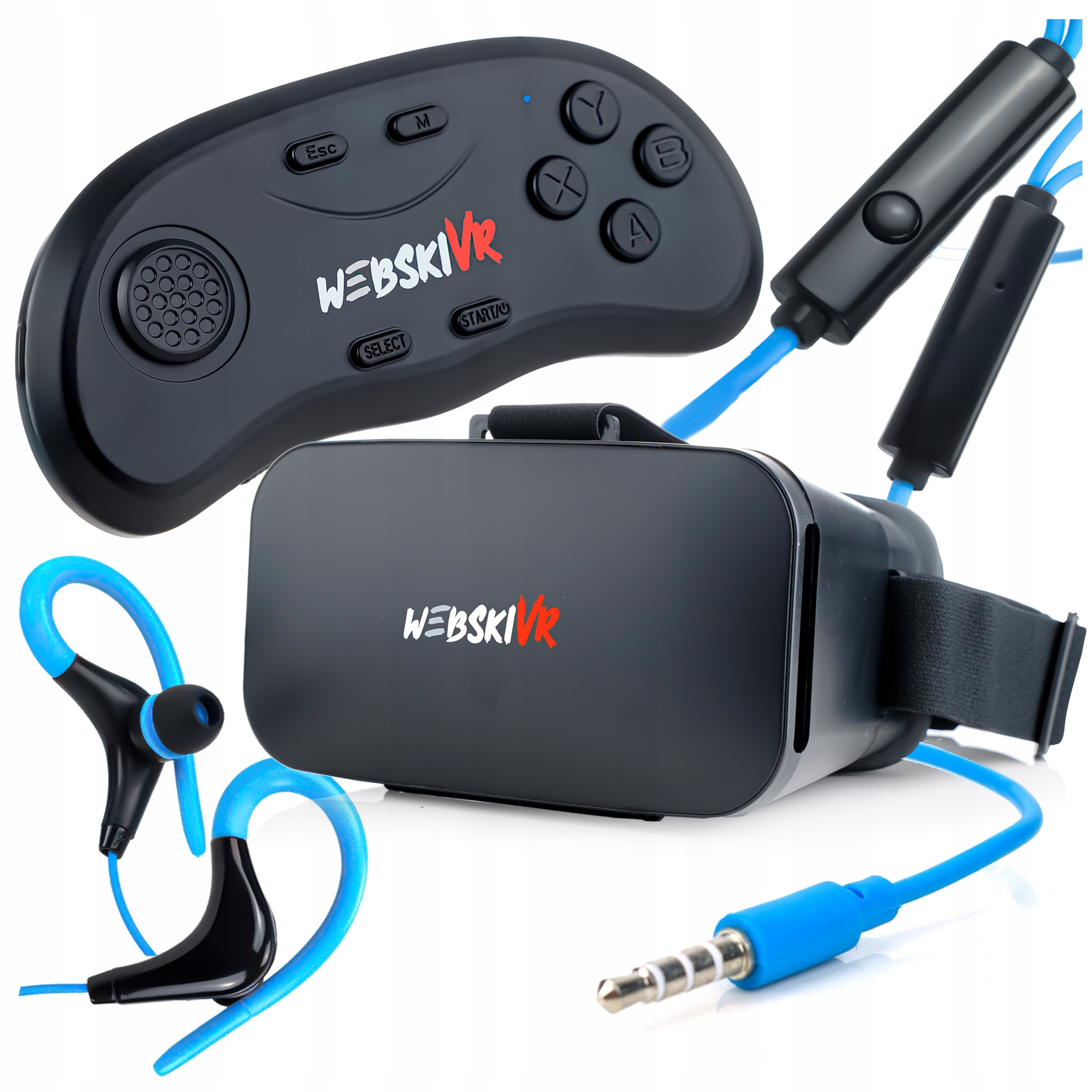 OKULARY GOOGLE VR 3D 360 STOPNI+PILOT BLUETOOT