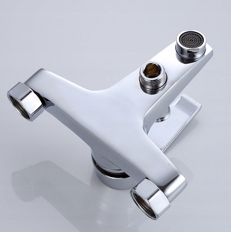 BATERIA WANNOWA PRYSZNICOWA ŚCIENNA KRAN WANNOWO PRYSZNICOWA ZESTAW CHROM Typ montażu ścienna