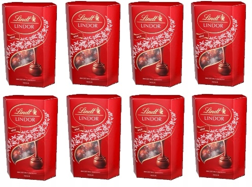 Levně 8x 200g Lindt Lindor mléčné Pralinky Karton