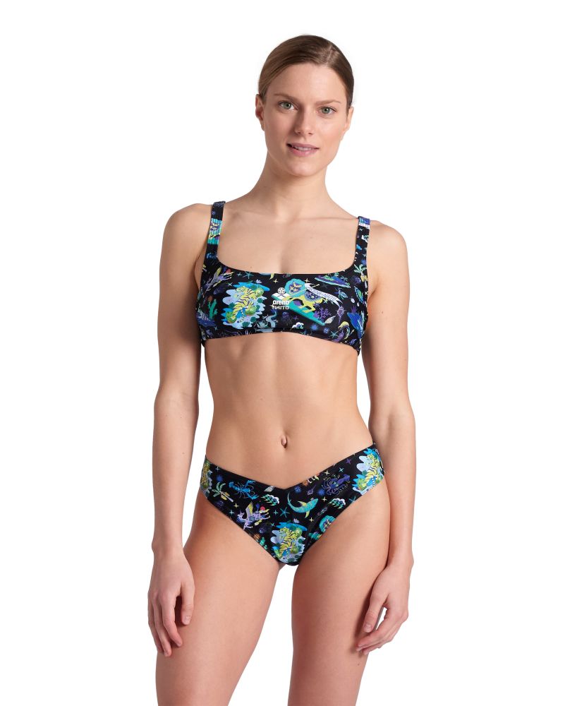 Dámské dvoudílné plavky bikiny plážový bazén Arena Fun Planet D36