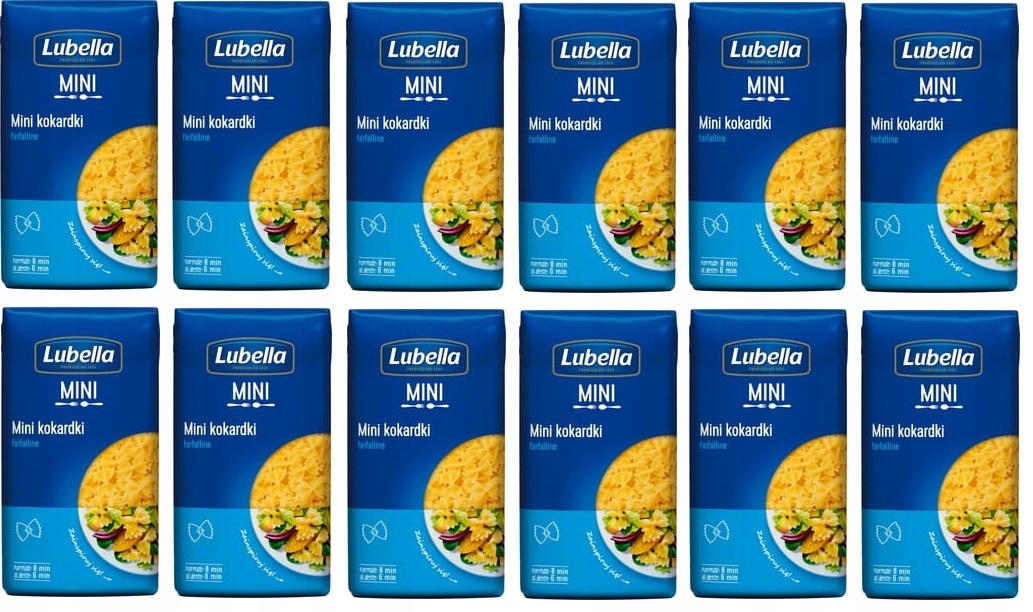 Levně 12 x 400 g Lubella Těstoviny mini mašličky Farfalline Karton