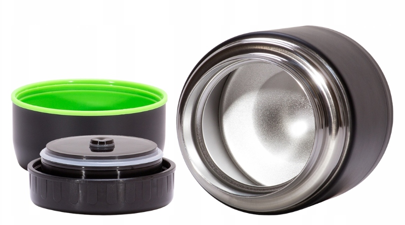 TERMOS OBIADOWY 500ml STALOWY LUNCH BOX NA ŻYWNOŚĆ ZUPĘ OLDMAN CZARNY 0,5L Pojemność 0.5 l