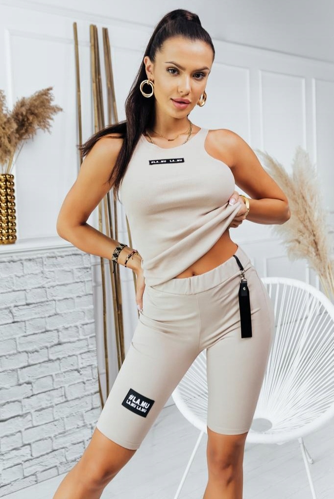 La..mu spodenki kolarki legginsy BEŻ S/M-1 Materiał dominujący bawełna