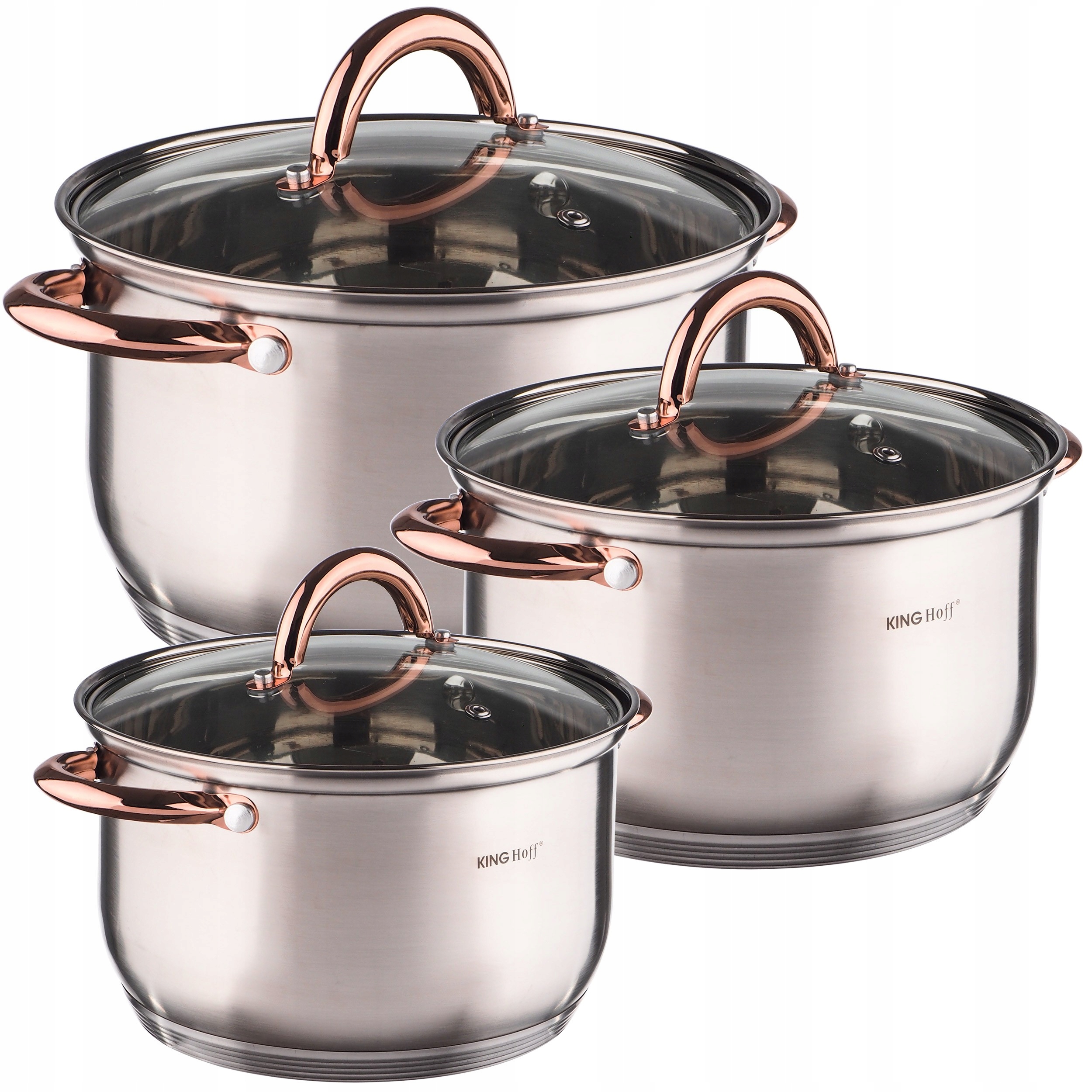 GARNKI KOMPLET ZESTAW GARNKÓW Z POKRYWKĄ 6 EL stal EAN (GTIN) 5908287217614