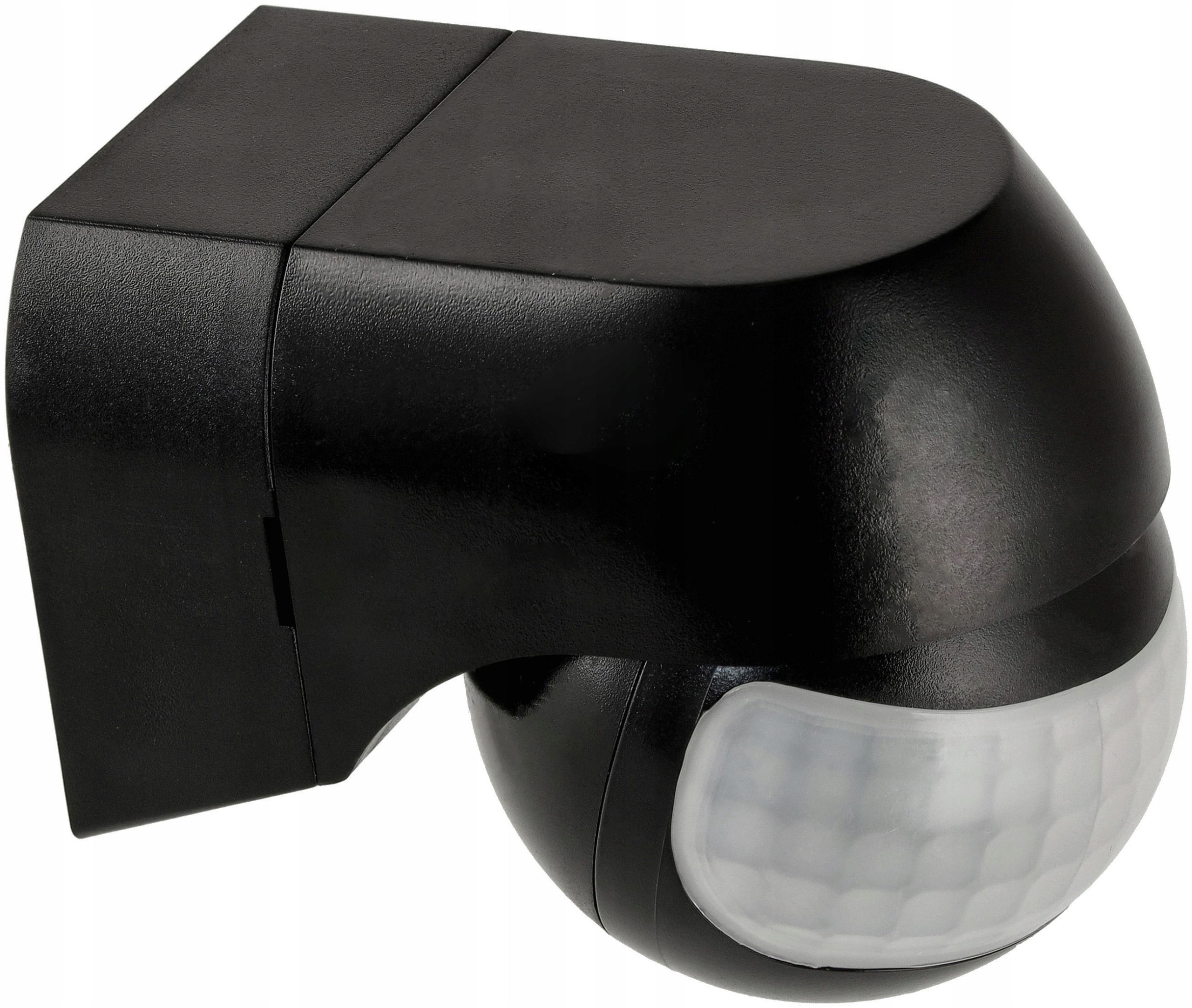 Czujnik Ruchu PIR LED Czujka IP44 Zewnętrzny Czarny Regulowany