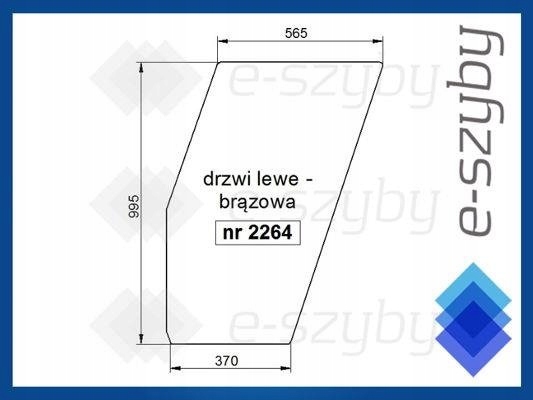 čelní sklo traktor Fiat 80 90 94 dveře levé hnědé