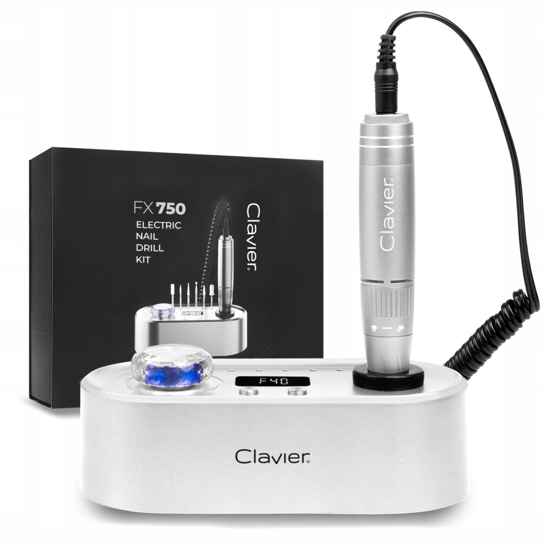 Bruska na nehty FX750 Clavier bílá – 40,000 Rpm, 65W, Manikúra, bílá