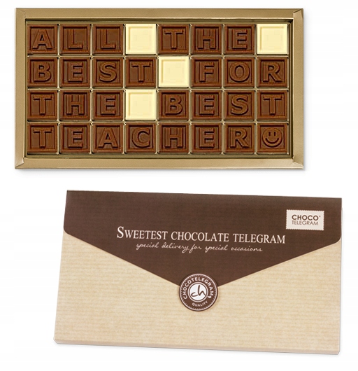 Czekolada słodki Na Dzień Nauczyciela dla wychowawcy All the best