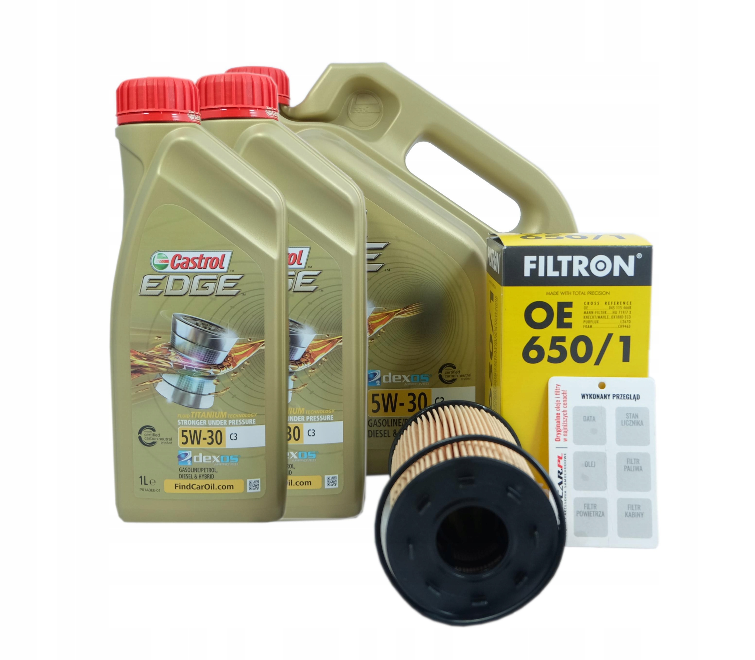Olejový filter Oe 650/1 Olej 5w30 Castrol Vw T5 Transporter 1.9 Tdi 03-09