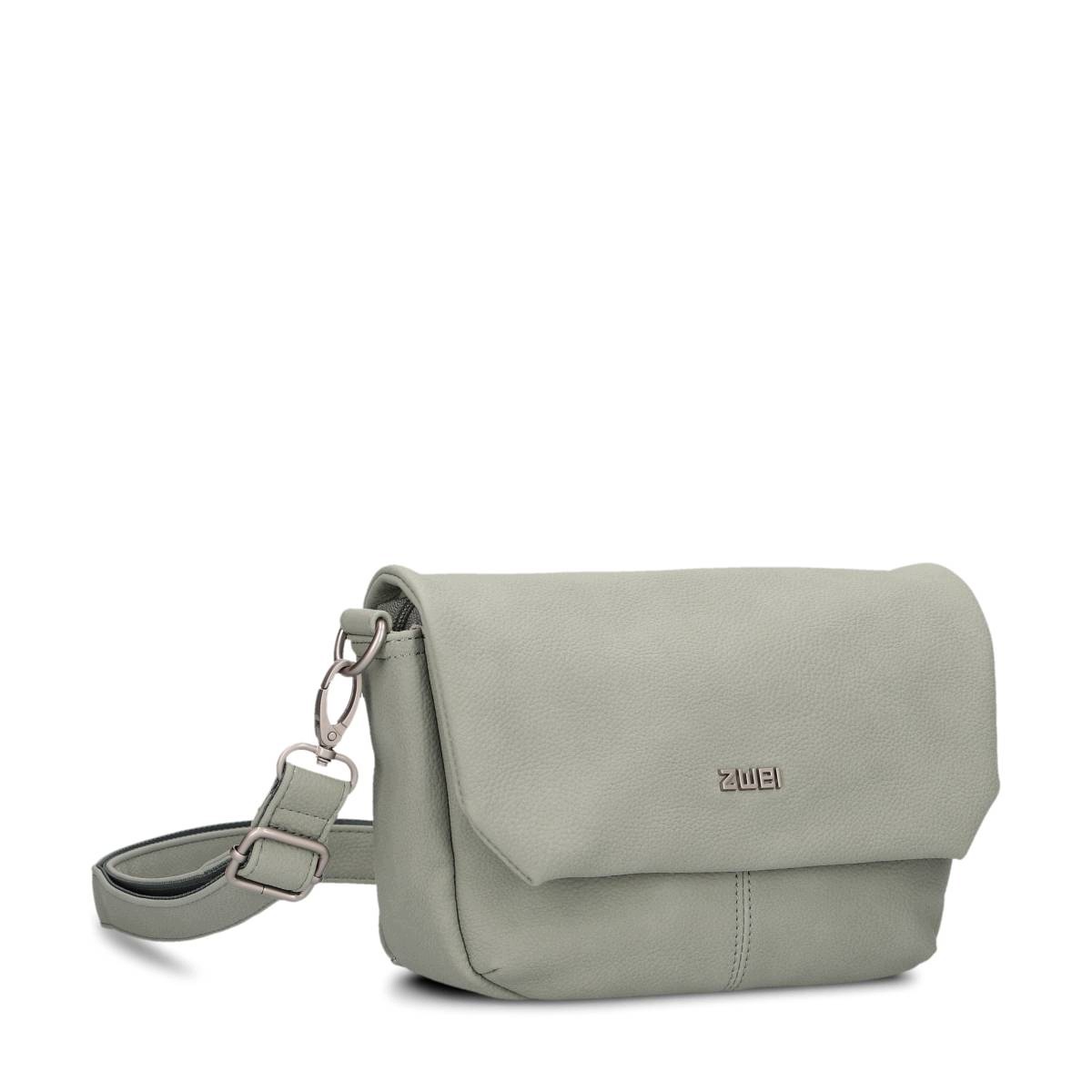 Kabelka crossbody Zwei M40 Sag šedozelená