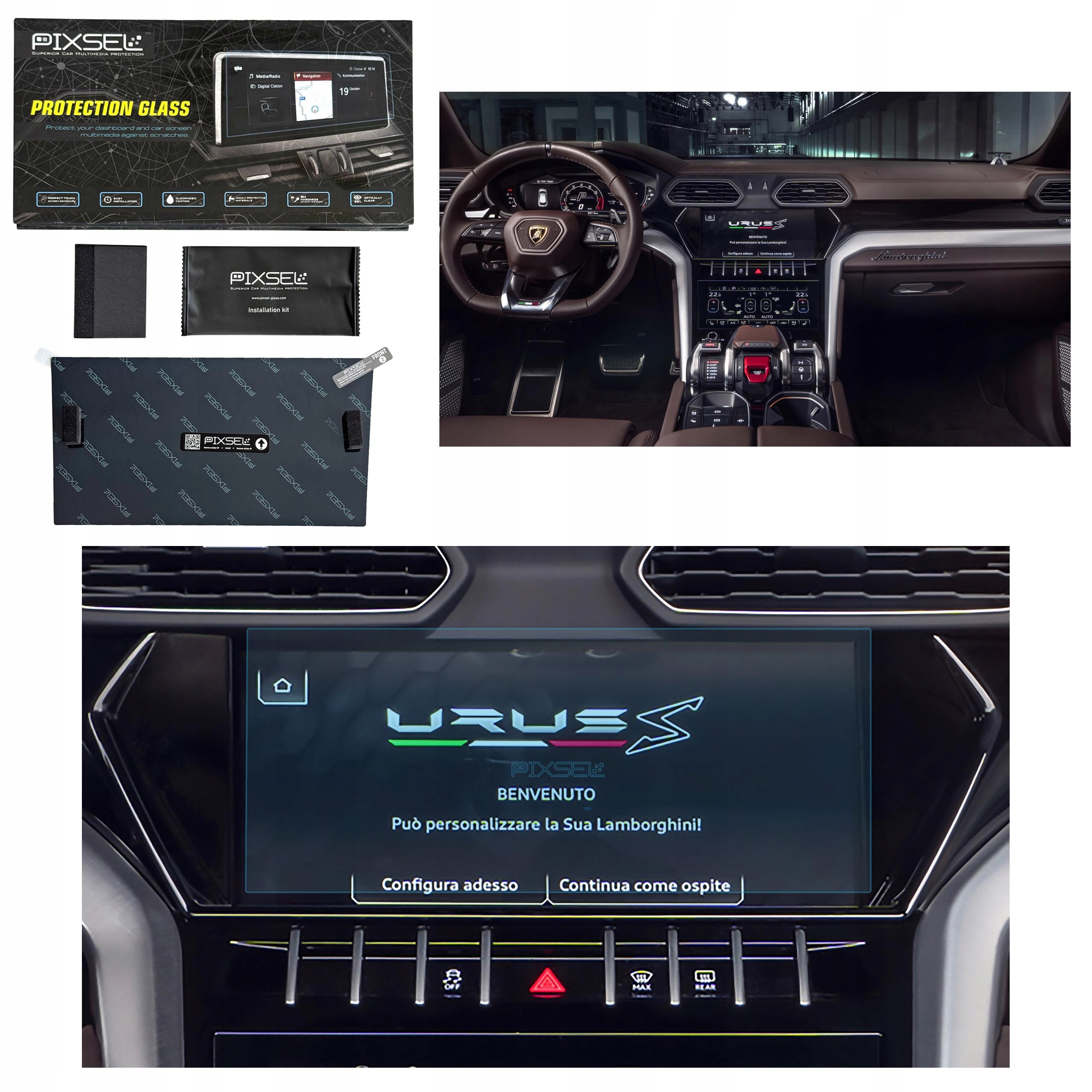 Antyodciskowe Matowe Szkło Ochronne Lamborghini URUS-10.2“ 2018-2023