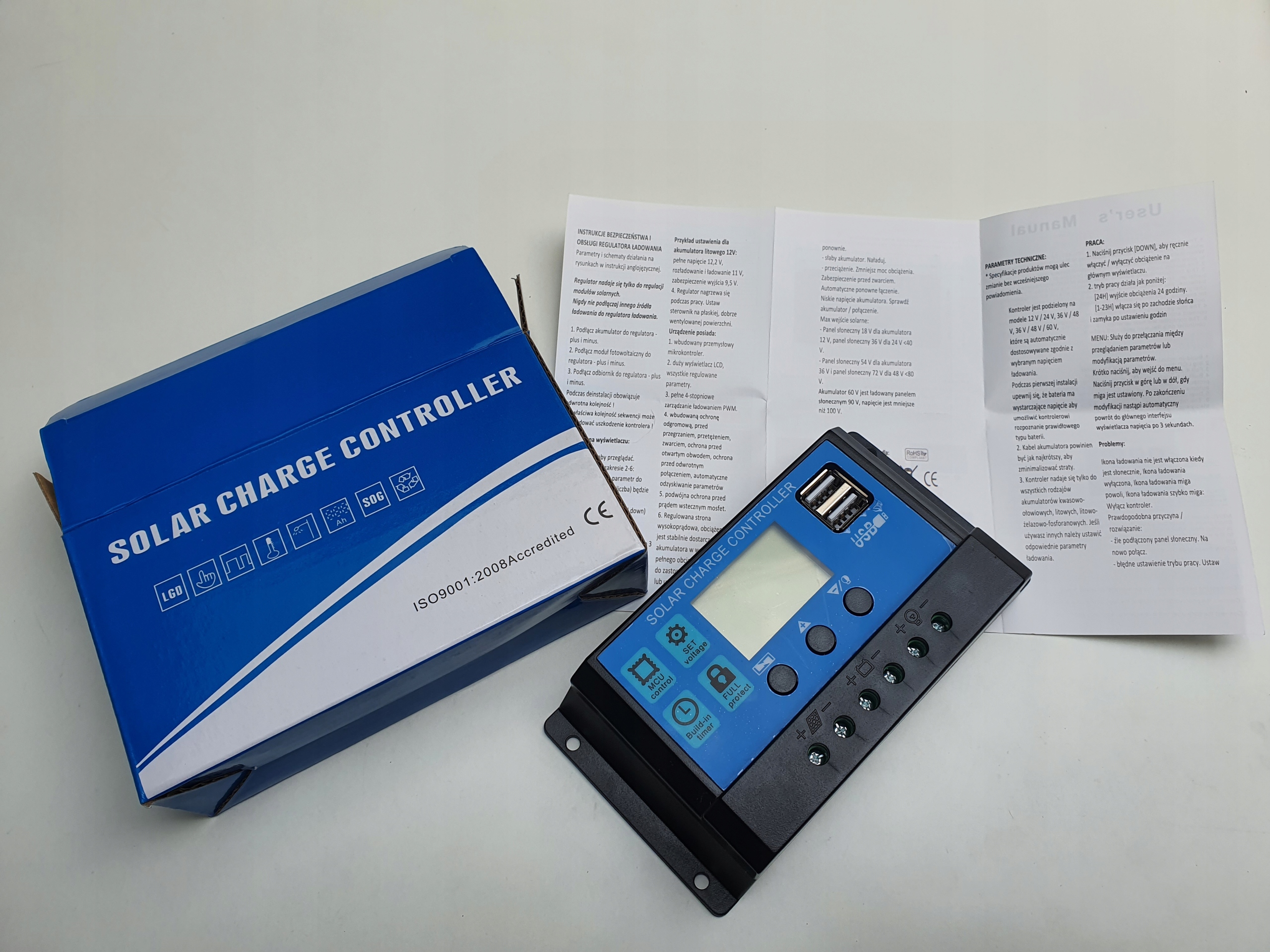 Solarny Regulator Ładowania Akumulatorów PWM 30A Numer katalogowy części PWM30