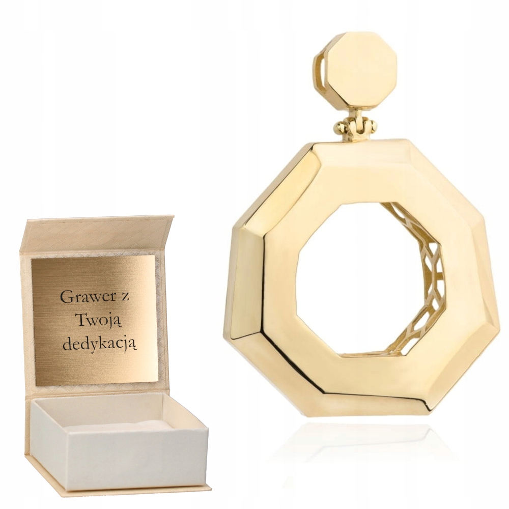 Zlatý přívěsek Osmiúhelník zlato ryzost 585 Gravírování