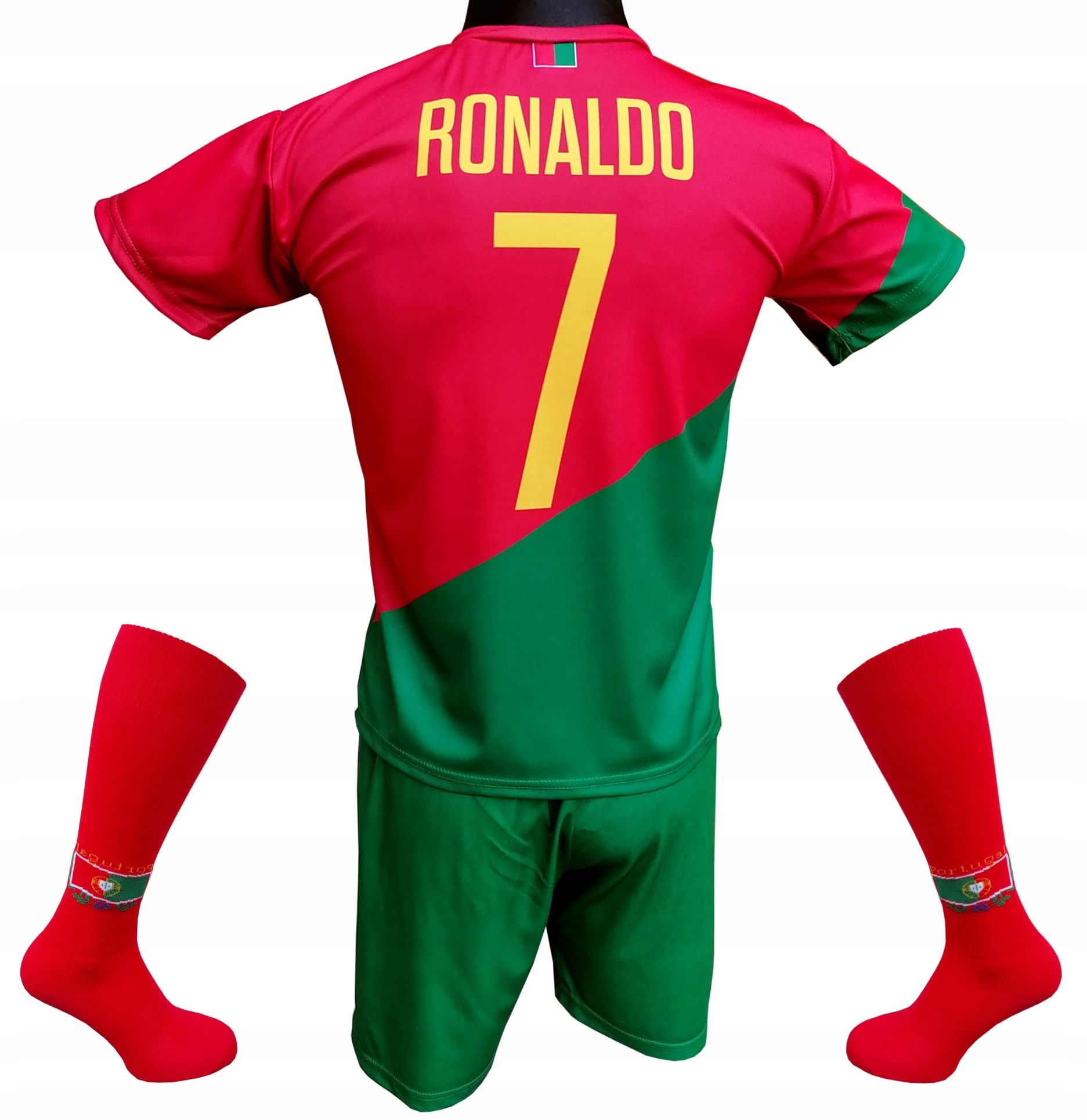 Komplet strój piłkarski Ronaldo Portugalia koszulka spodenki getry :: S