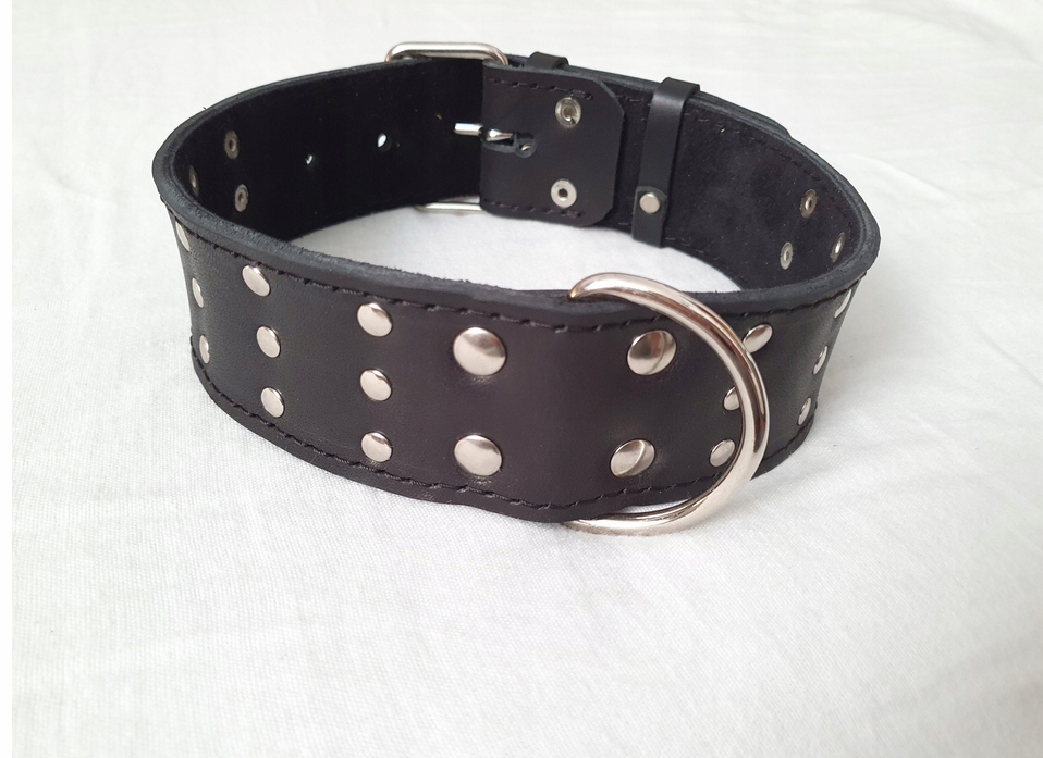 Obroża Skórzana Ozdoby 5cm/65cm