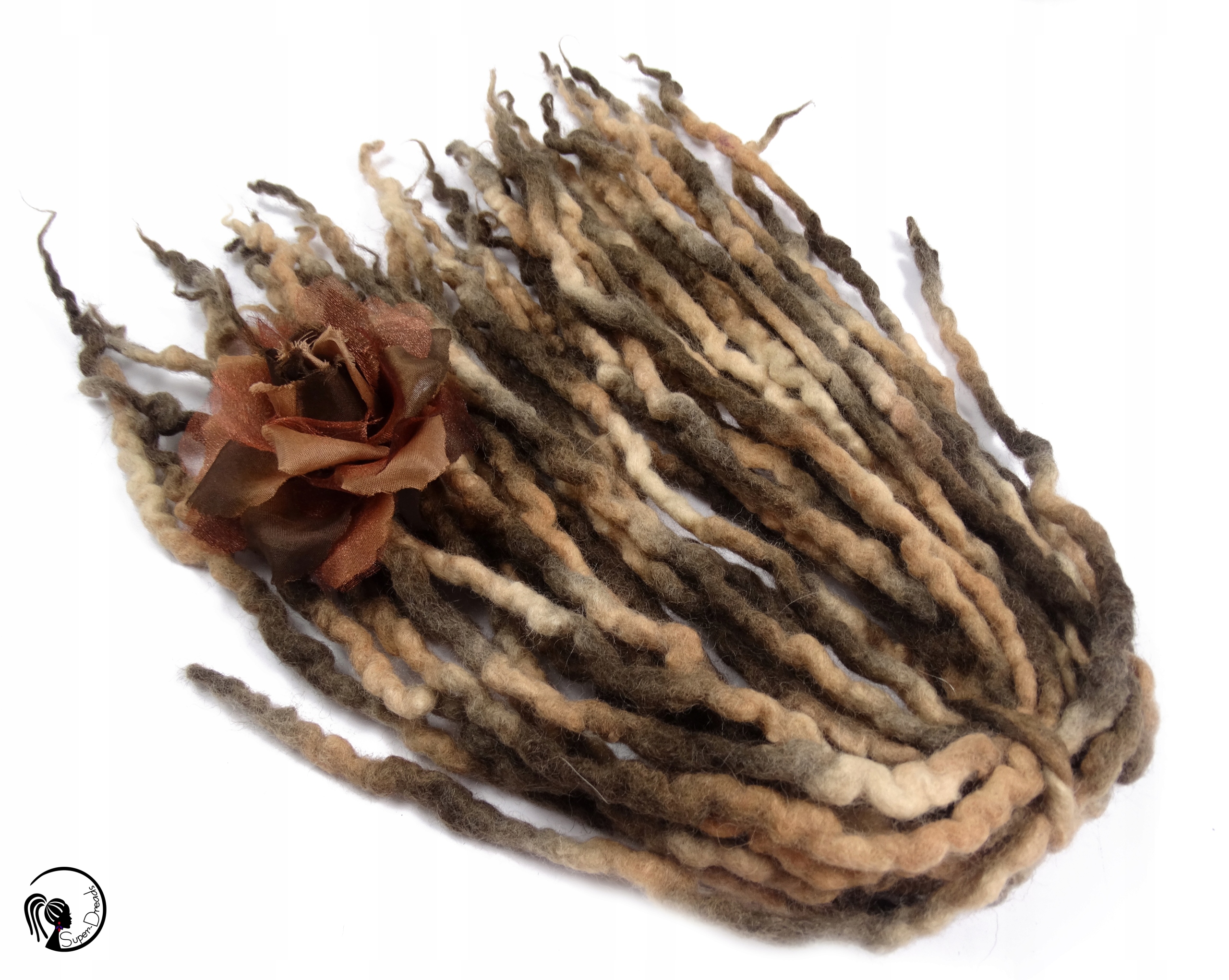 Vlněné pastelky Dredy, hnědé blond, Písková Aleja, 40 kusů