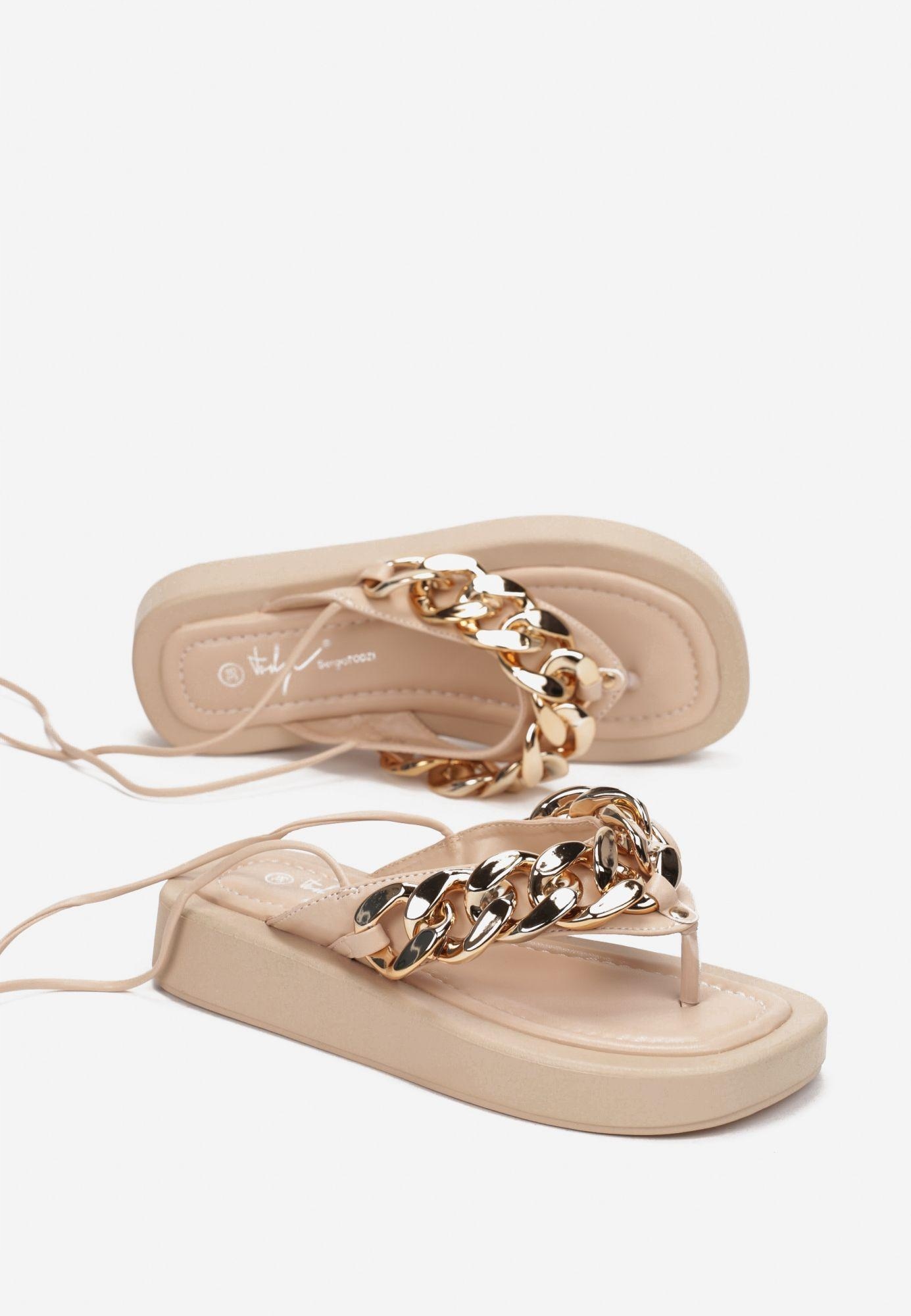 

Born2Be Beżowe Sandały damskie 41 Casual