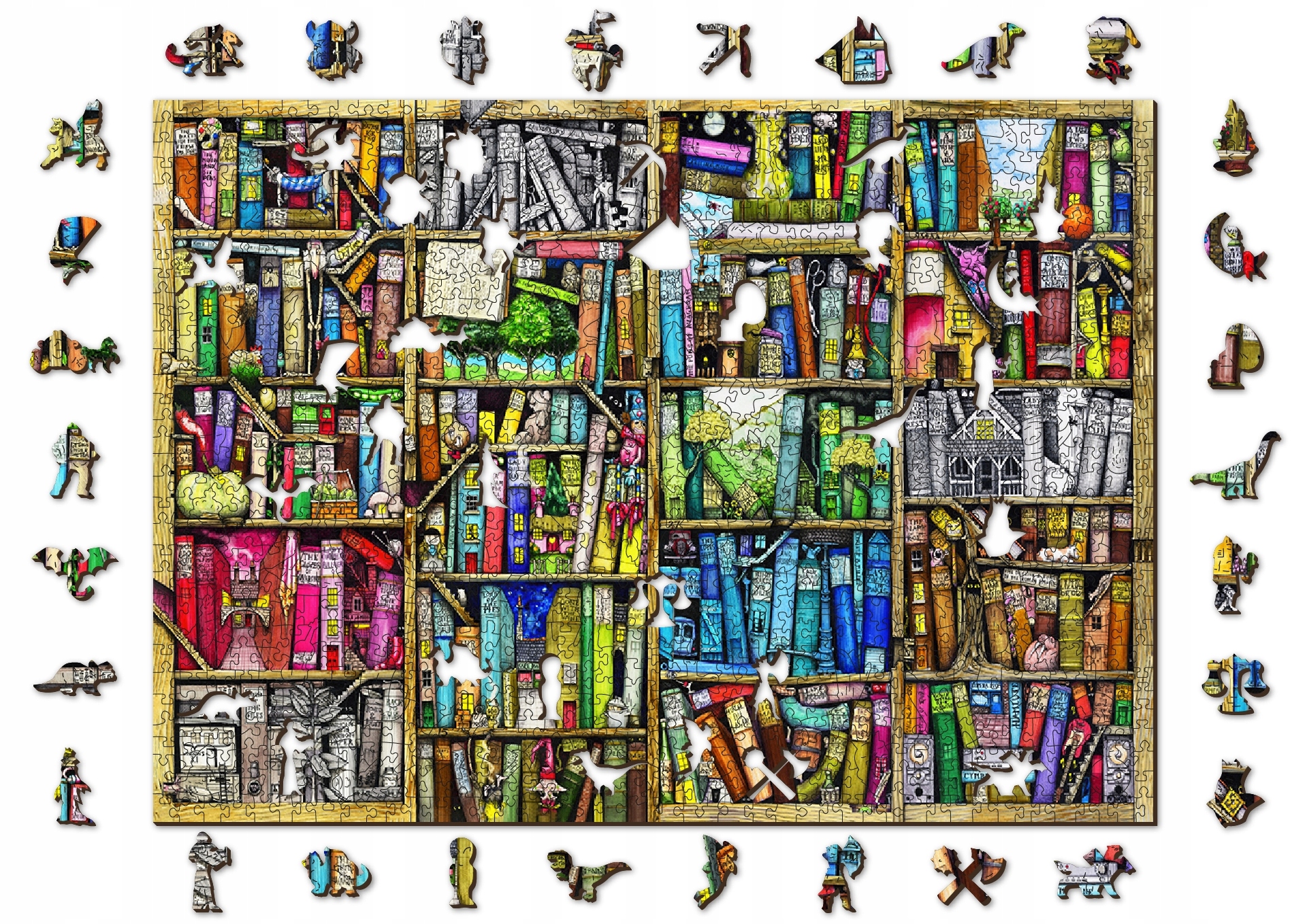 

Puzzle Drewniane Bookshelf 1000 +10 elementów