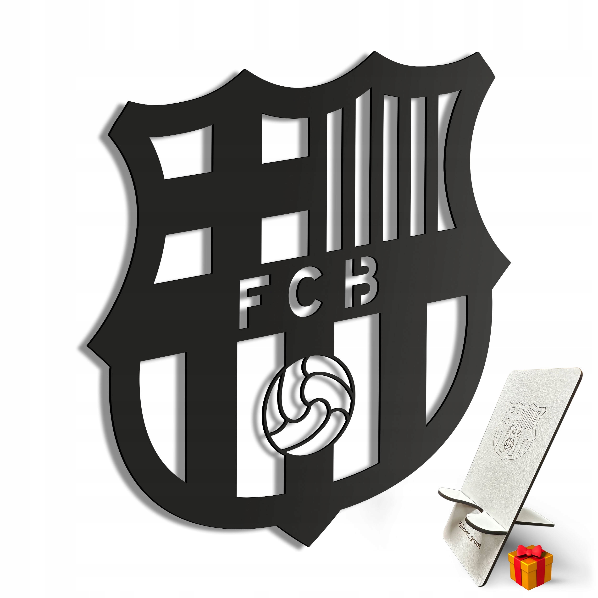 Dřevěný 3D fotbalový obraz Fc Barcelona Nástěnná Dekorace Dárek