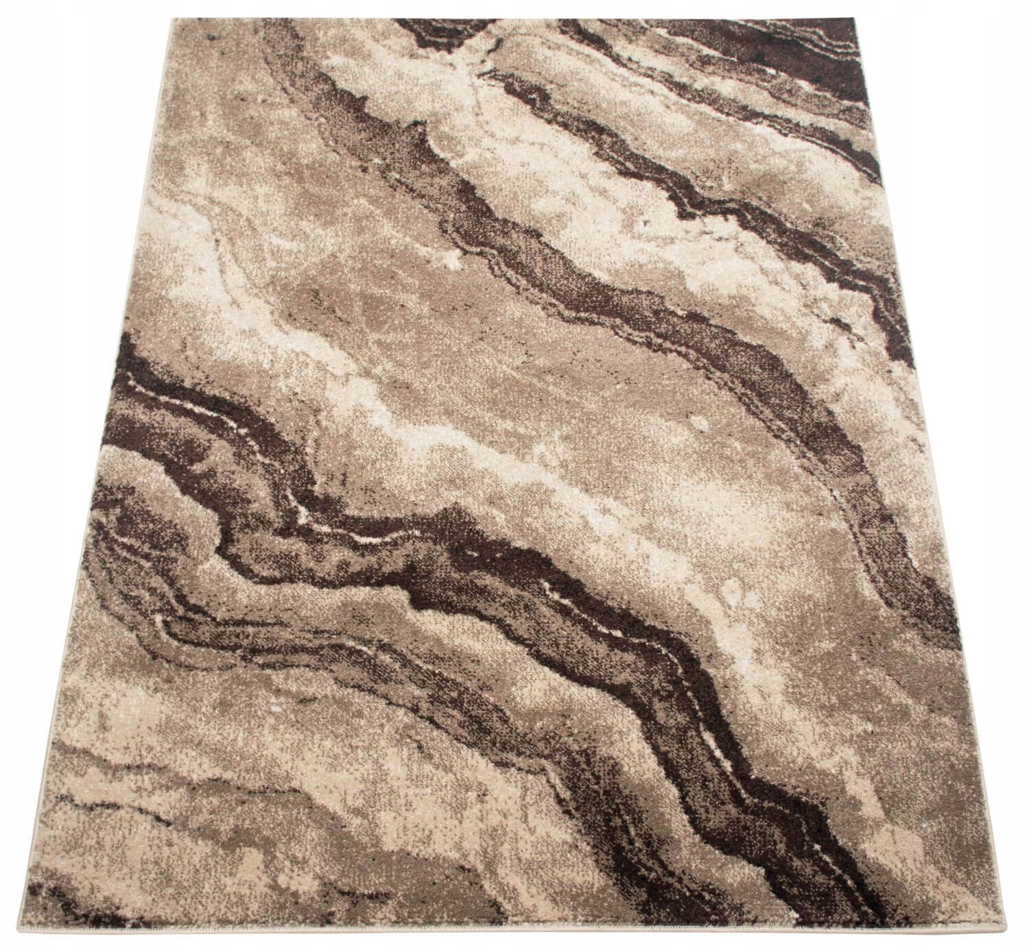 Moderný Koberec Do Obývačky Béžový Miekki Koberce Módne Odolné 140X190