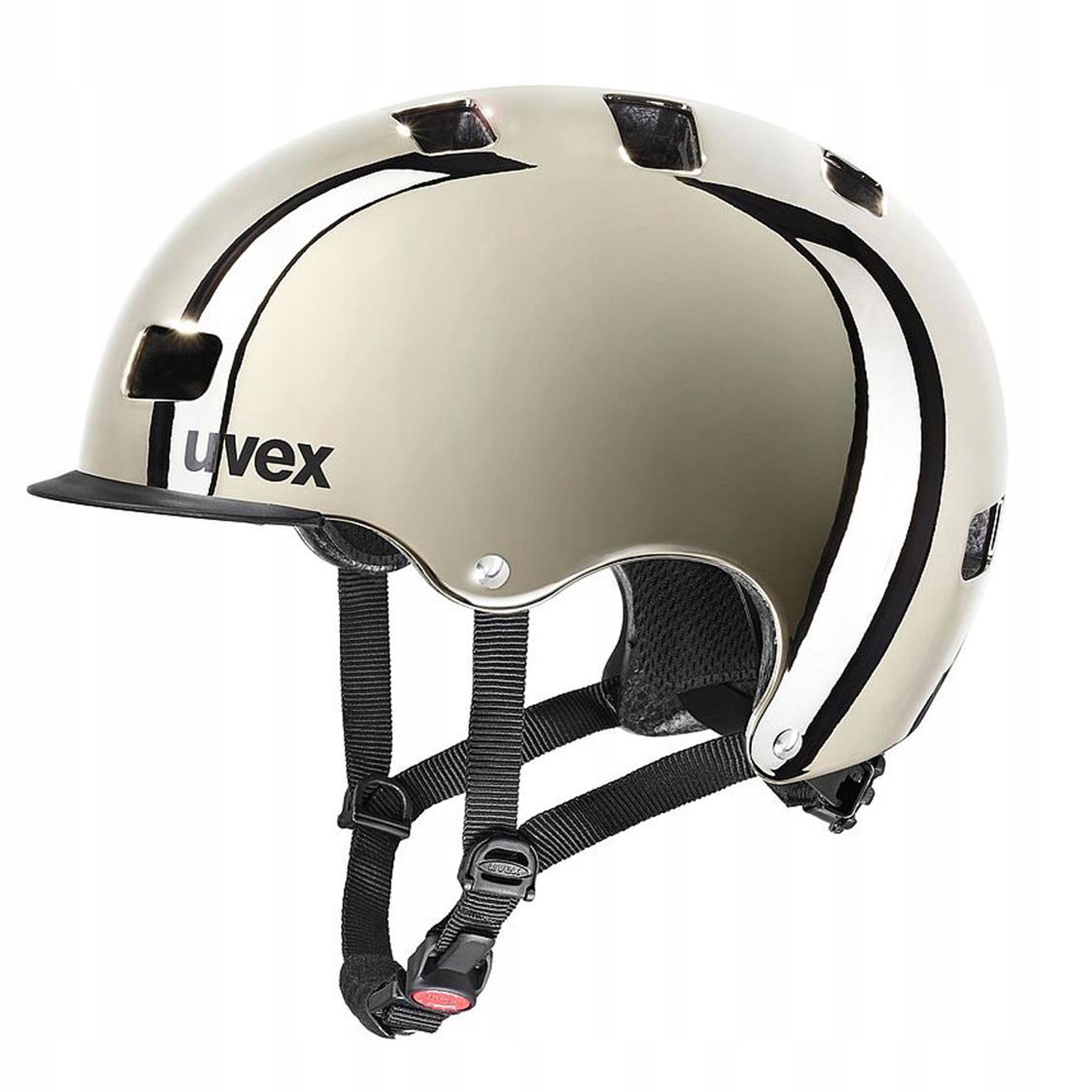 Dětská cyklistická přilba Uvex Hlmt 5 Bike Pro Gunmet Chrome L 58-61 cm
