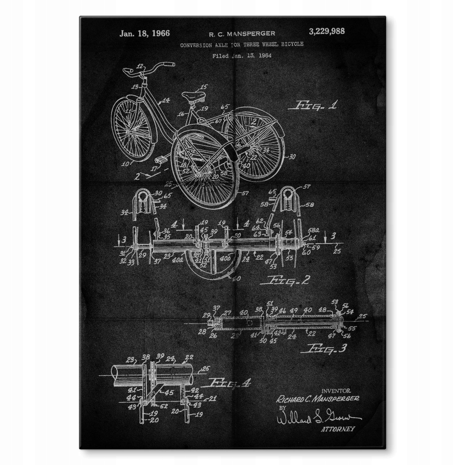 Kovový plakát Kolo Tříkolka M