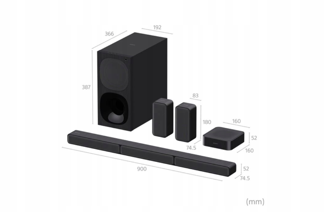 Sony HT-S40R 5.1-kanálový soundbar pro domácí kino s bezdrátovým ovládáním