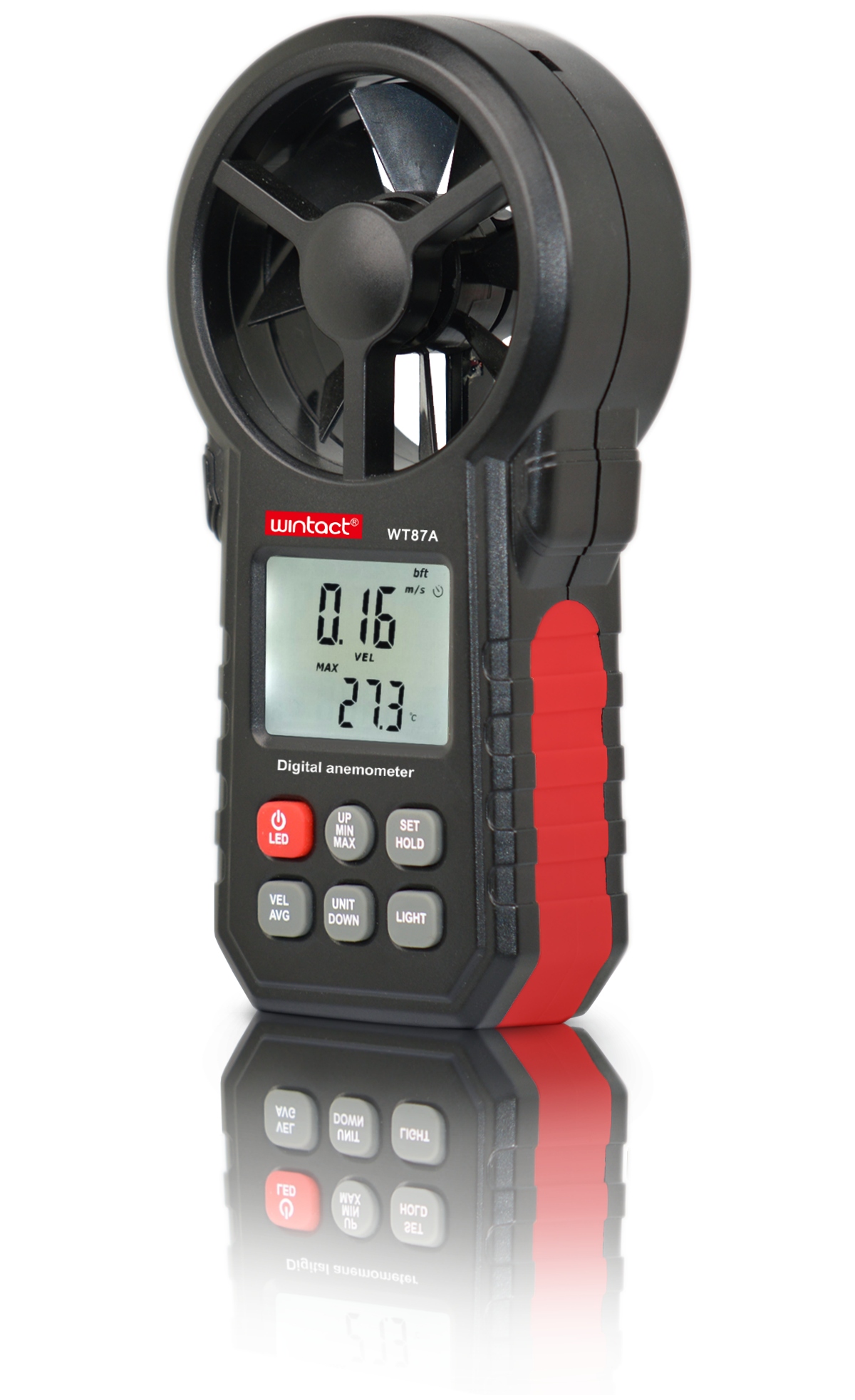 ANEMOMETR WIATROMIERZ MIERNIK WIATRU TEMPERATURY POMIAR PRĘDKOŚCI POWIETRZA EAN (GTIN) 5903738810406