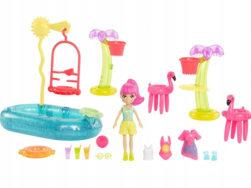 

Lalka Polly Pocket Zestaw Sportowy basen koszykówk