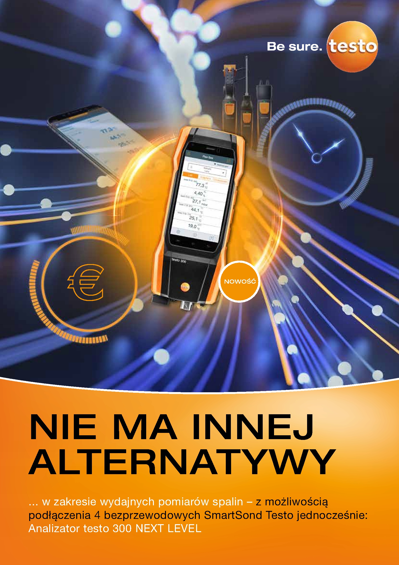 Testo 300 NEXT LEVEL analyzátor spalín + tlačiareň + Senco O2 chladiaci výkon 10 W