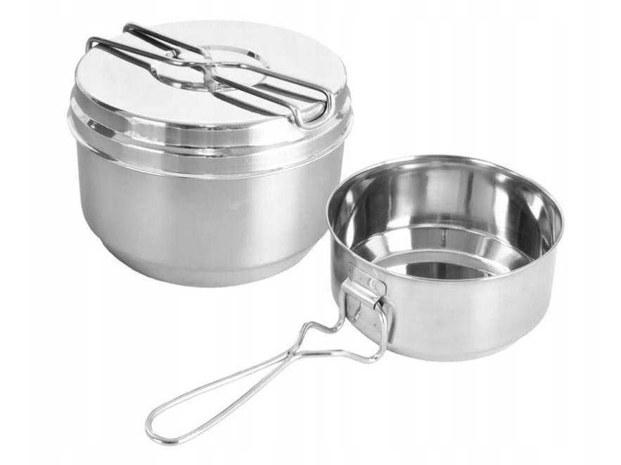 KINGHOFF STALOWA MENAŻKA TURYSTYCZNA, HARCERSKA 3 CZĘSCI Model 1000074-1