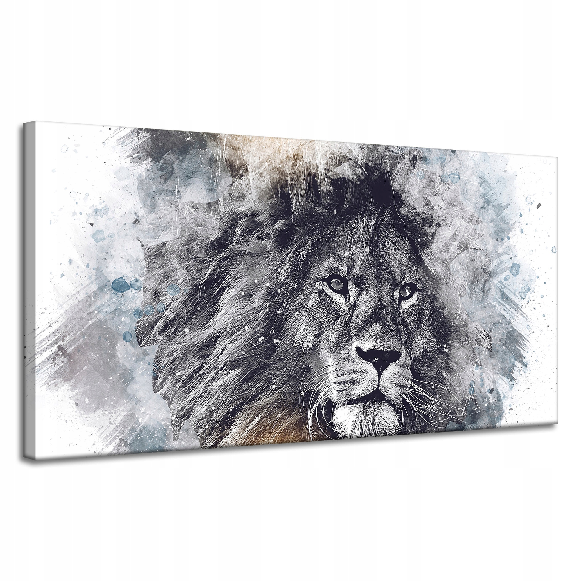 Obraz na plátně Černá Tvář smutného lva 120x60 cm Ideální jako dárek