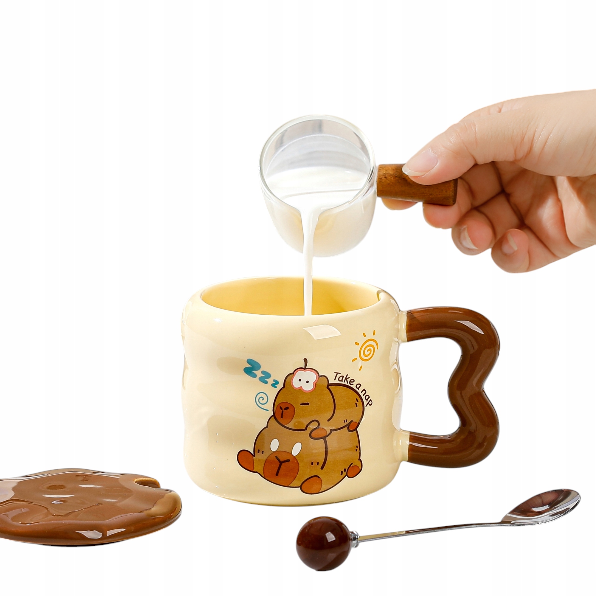 Hrnek Na Kávu A Čaj Ohřívač Usb Lžíce Kabel Dárek Vánoční Hrnek