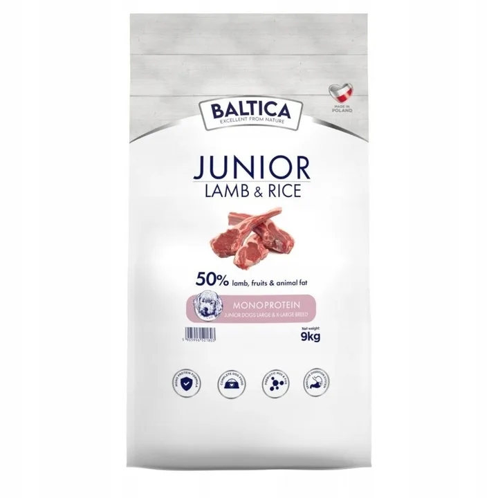 Levně Baltica Nutraceutic Hypoallergenic Junior Lamb & Rice L/XL 9 kg