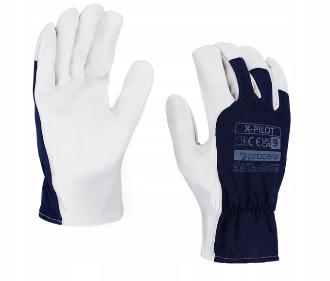 RĘKAWICE SPAWALNICZE KRÓTKIE R.9 SKÓRA KOZIA X-PILOT