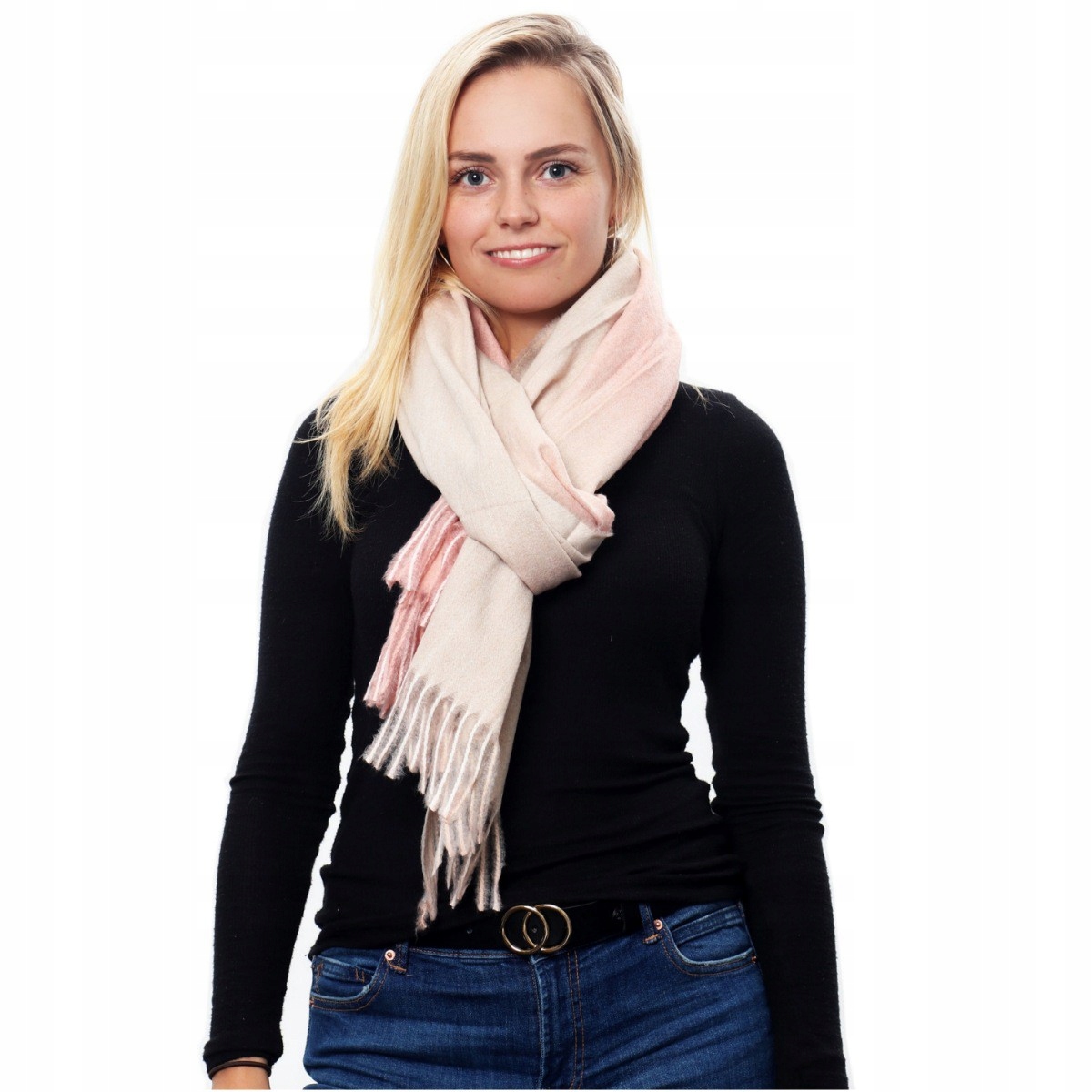 

Szalik damski modna chusta ombre frędzle elegancka