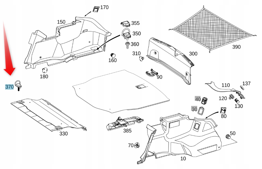 Držák Pro Upevnění Nosiče Mercedes W205 Vpředu
