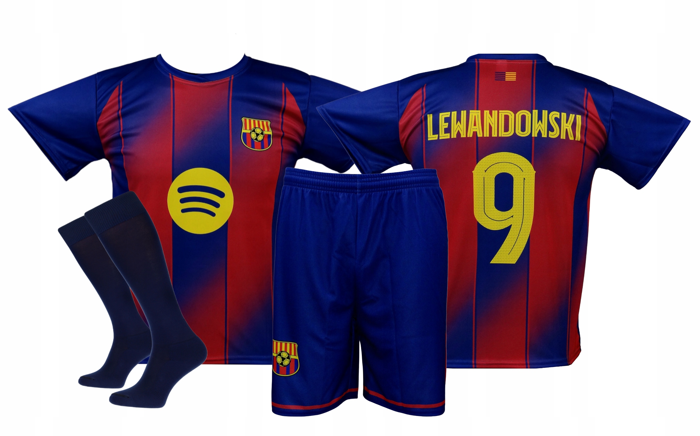 Lewandowski Barcelona strój piłkarski getry 152