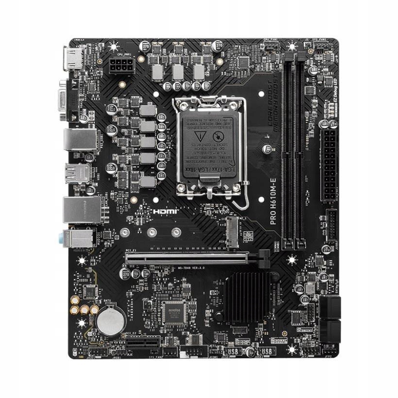 Doska Msi Pro H610M-E /H610/DDR5/SATA3/M.2/ USB3.0/PCIe4.0/s.1700/mATX