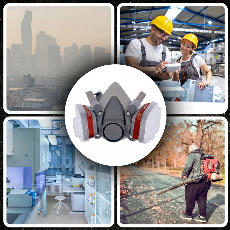 MASKA PRZECIWGAZOWA PEŁNA Lakiernicza Gazowa PEŁNOTWARZOWA 6800 + OKULARY Stan opakowania oryginalne