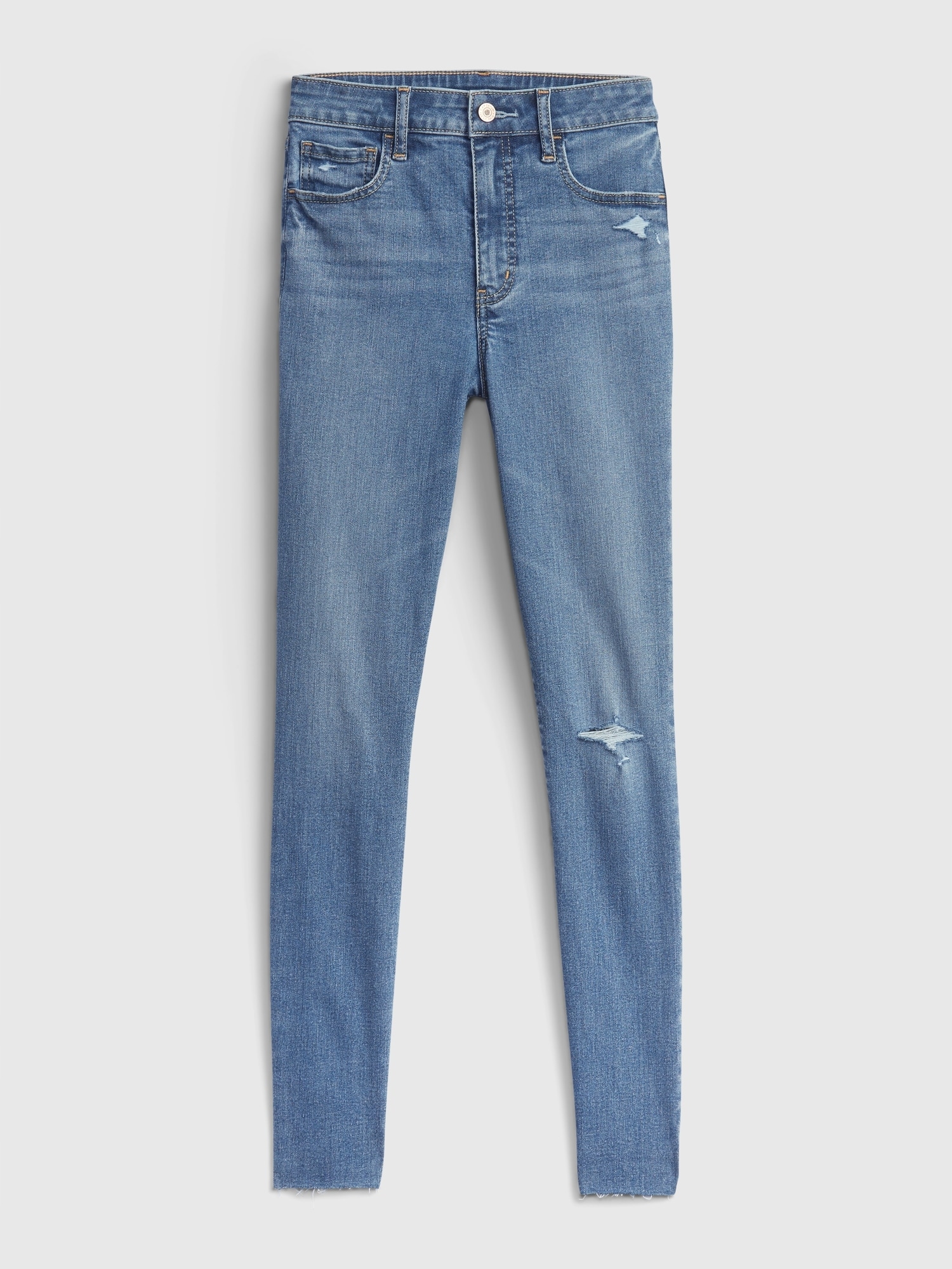 Gap Džíny high rise universal jegging Washwell modrá