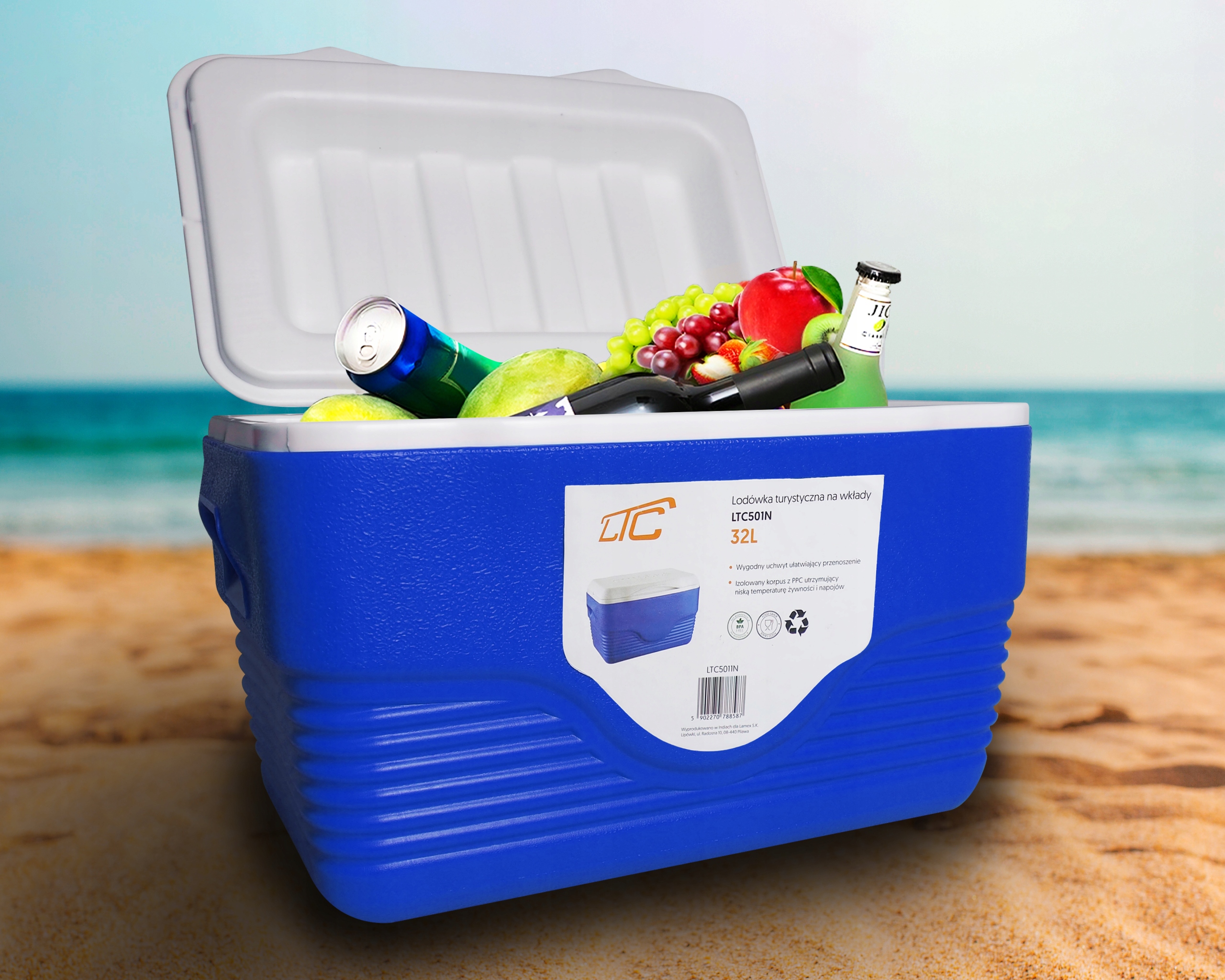 Lodówka Turystyczna Samochodowa Skrzynia Termiczna 32 Litry XXXL