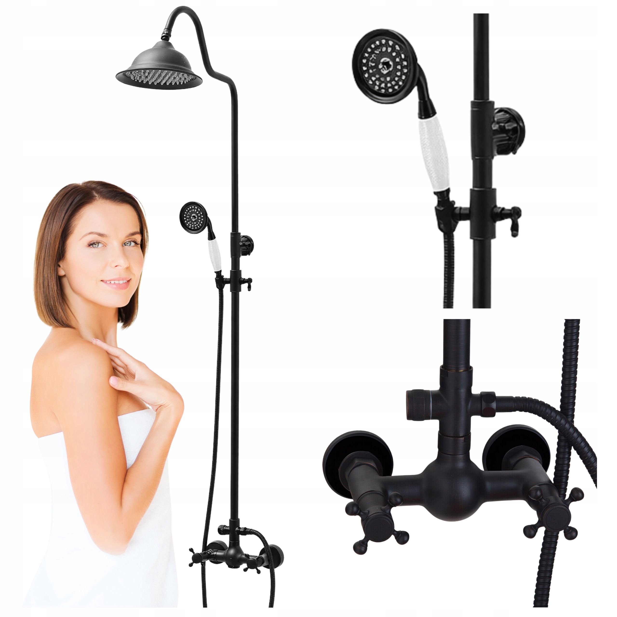 Sprchový Set Camilla Retro Černý