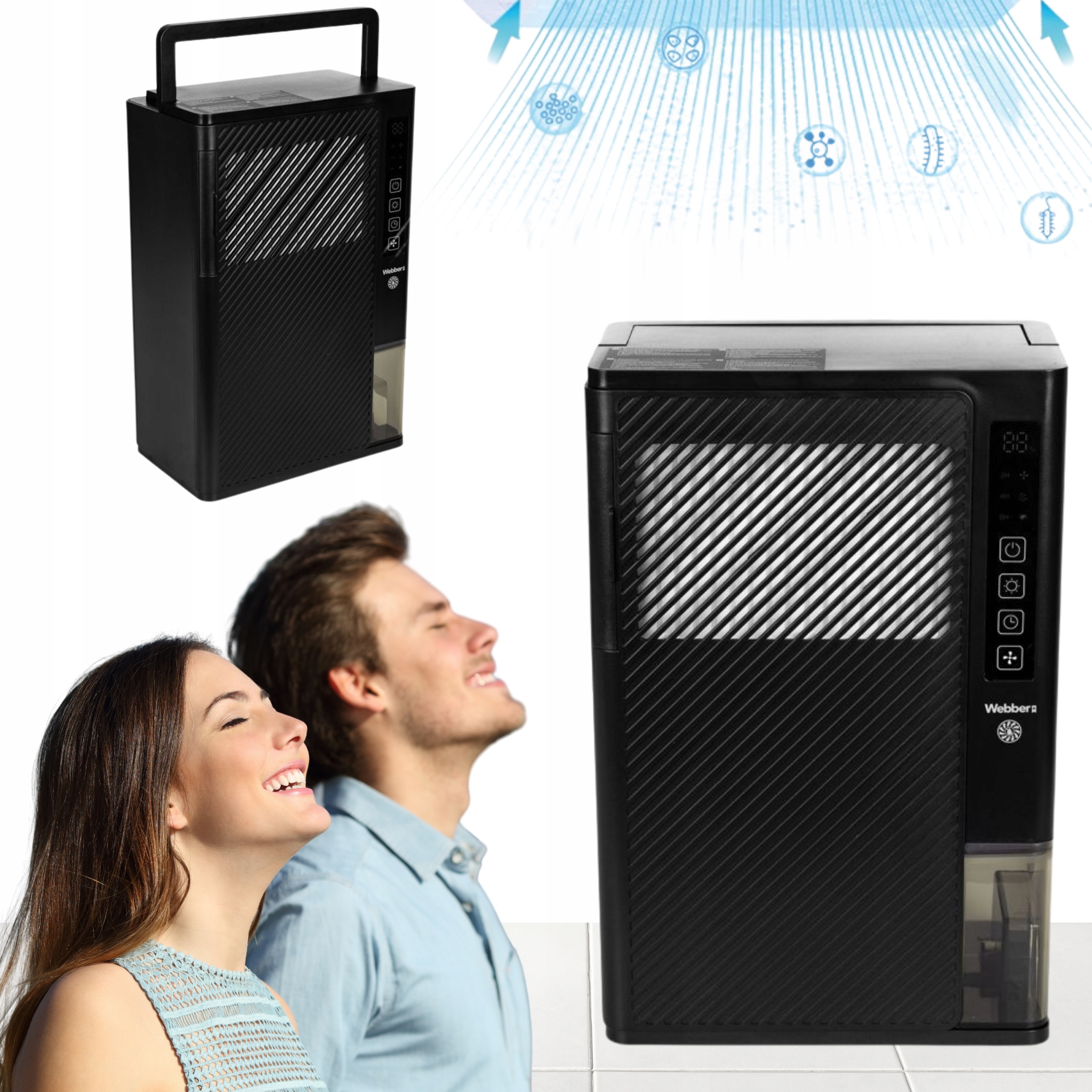 Odvlhčovač Vzduchu Na Plíseň Pohlcovač Vlhkosti Tichý 3L/Den Filtr Timer