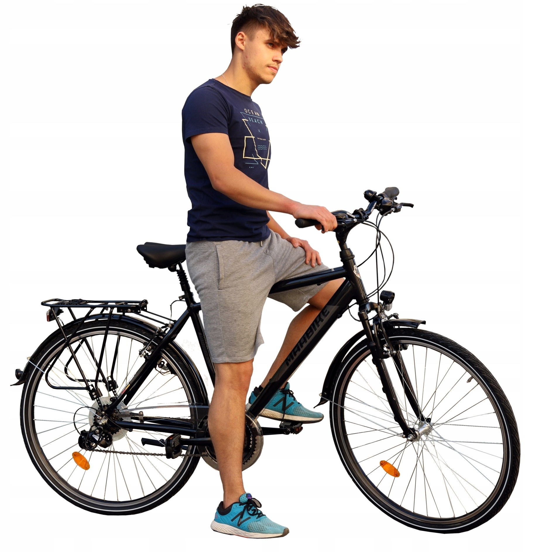 Rower Trekkingowy Dla Chłopaka Męski 28" Shimano Aluminiowy Klamki Trekking